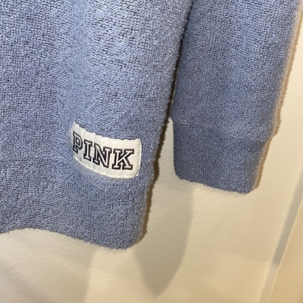 Pink Victoria’s Secret M Baby Blue Sweatshirt Crewneck Tunic Top‌‌‌‌‌‌‌‌‌‌‌ - Picture 3 of 6